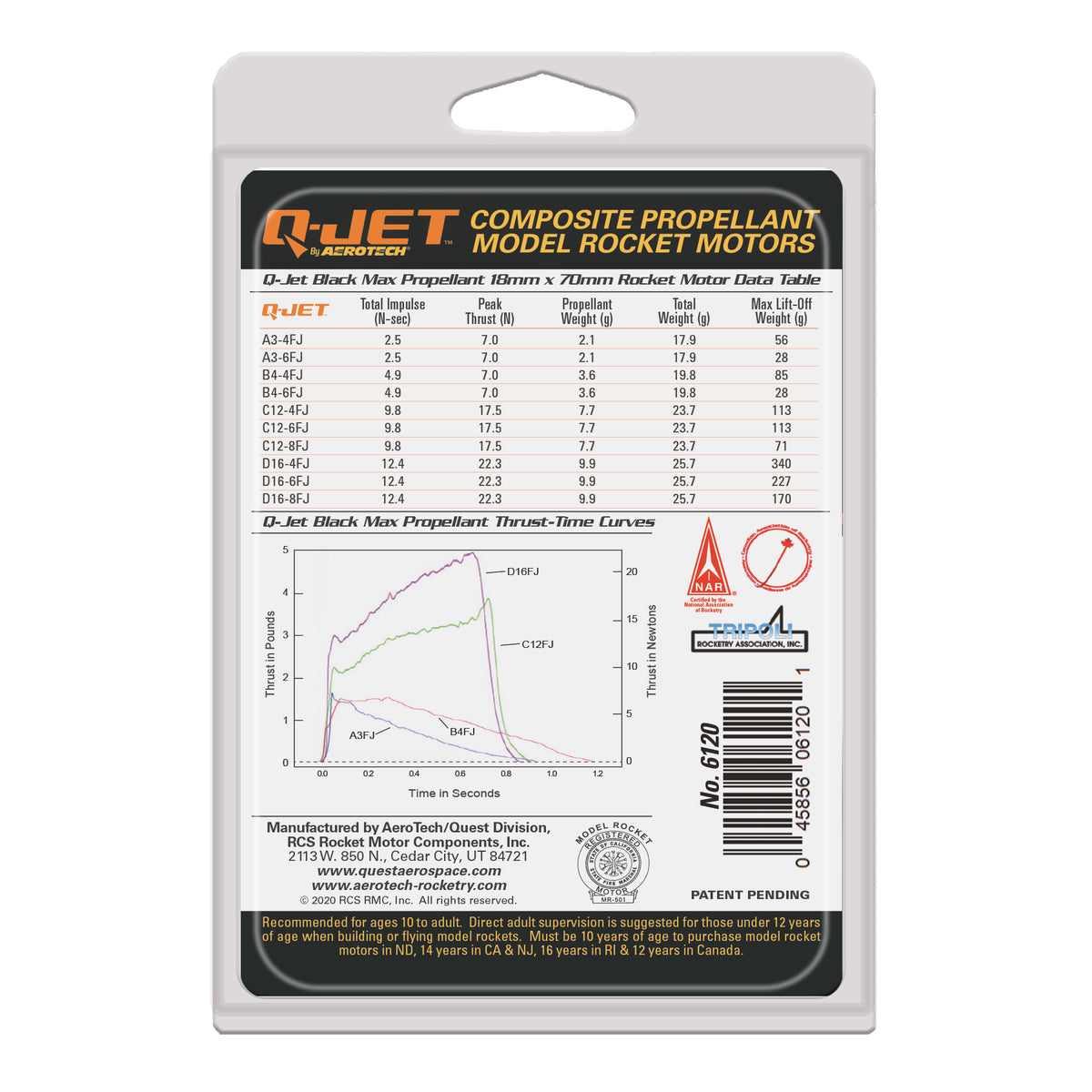 Quest Q-Jet™ D16-4FJ Black Max Complete 2-Motor Launch Pack