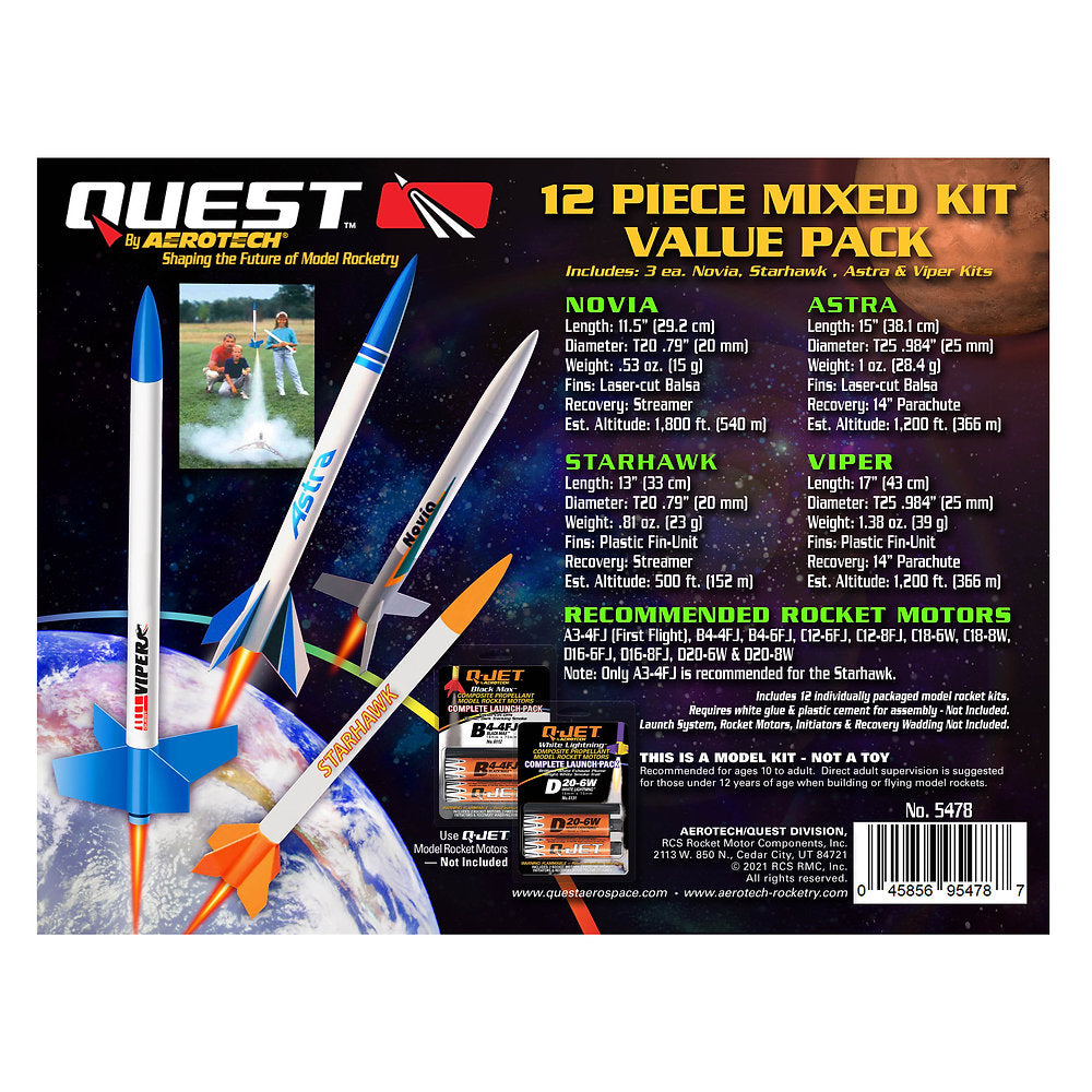 Quest Q-Jet™ C12-8FJ Black Max Complete 2-Motor Launch Pack