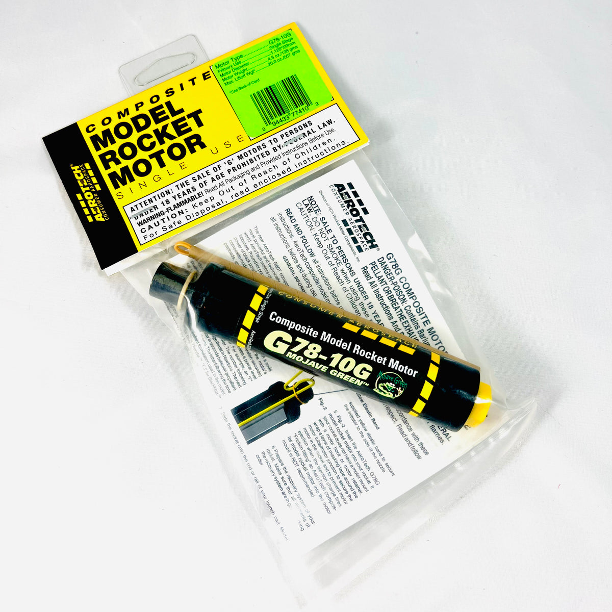 AeroTech G78-10G 29mm x 124mm Single Use 1-Motor Pack