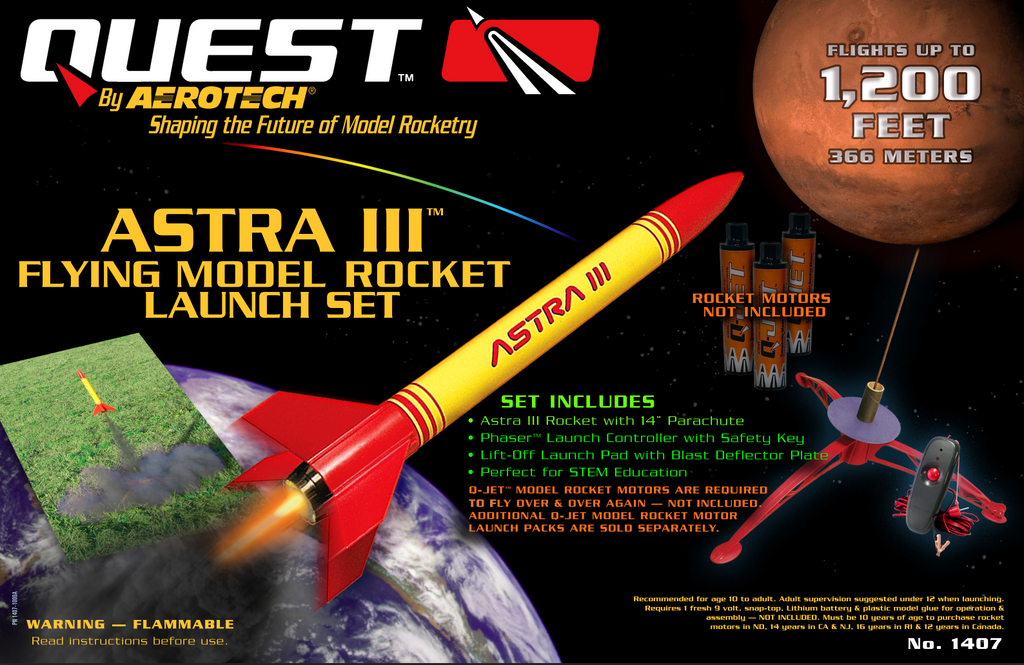 Quest Astra III™ Flying Model Rocket Launch Set - Q1407 – AeroTech ...