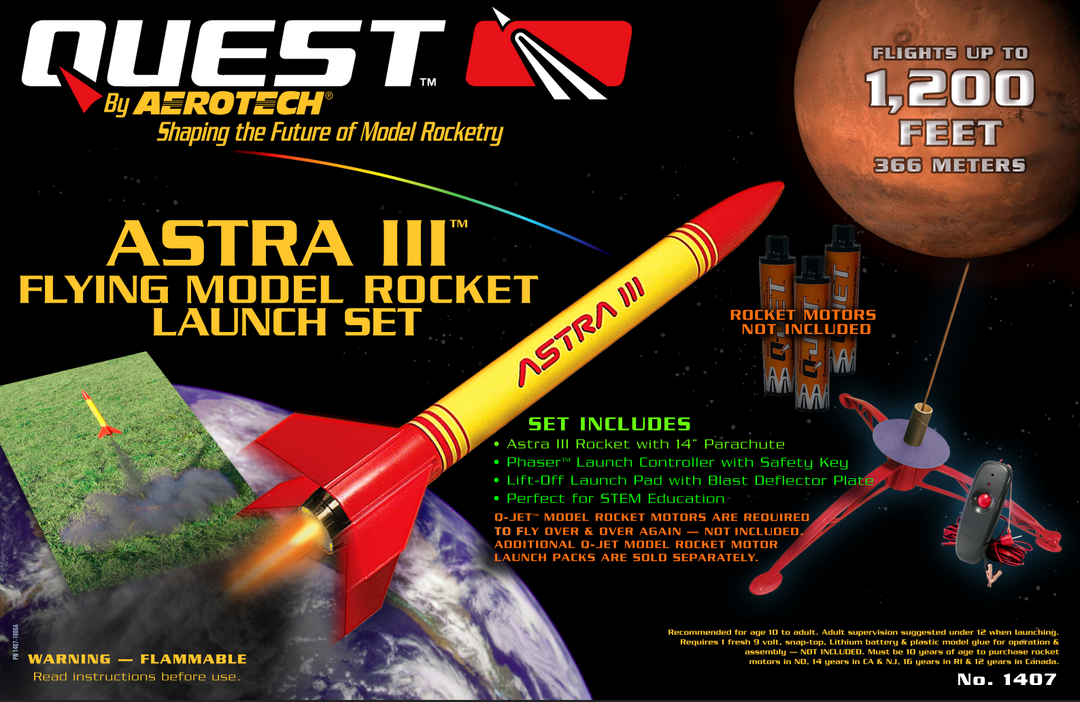 Vintage fashion Quest Quasar Model Rocket Kit, Futuristic High Performance Rocket W/Acce