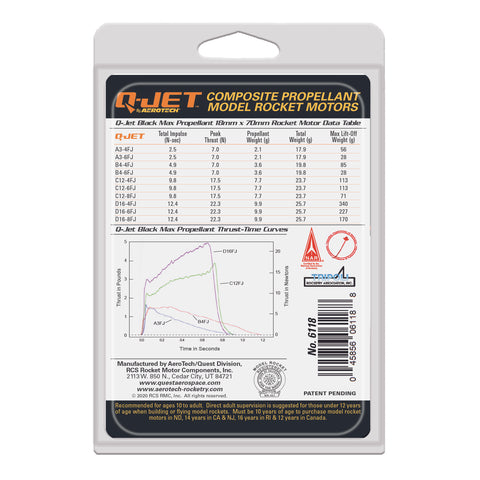 Quest Q-Jet™ C12-8FJ Black Max Complete 2-Motor Launch Pack