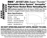 J615ST20A RMS-54/852 Reload Kit (1 Pack) - 106120