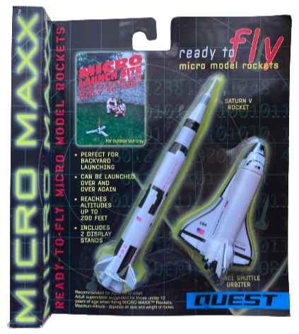 Quest Micro Maxx™ Space Shuttle & Saturn V Dual Rocket Pack - Q5643