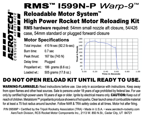 AeroTech I599N-P RMS-54/426 Reload Kit (1 Pack) - 09599P