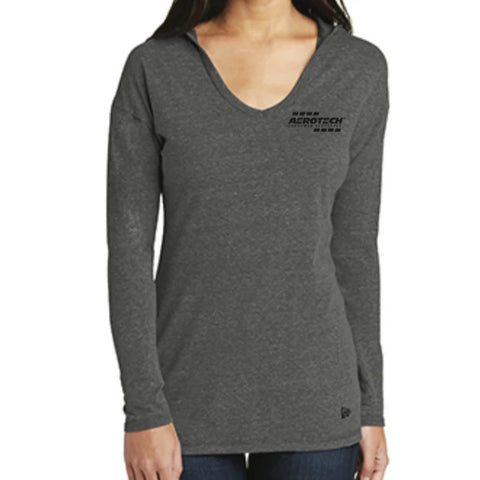 AeroTech Long Sleeve Hooded Gray T-Shirt Women's - 94400TL